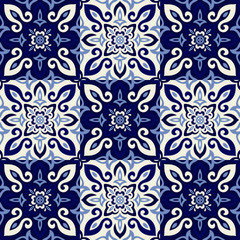 Azulejos Tile Vector Seamless Pattern