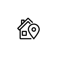 Find house icon vector isolated on background. Trendy sweet symbol. Pixel perfect. illustration EPS 10. - Vector