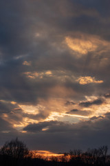 Sunset. clouds on the sky.
