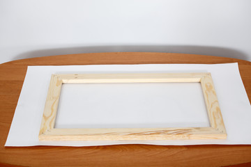 stretch canvas on the frame натяжка холста на подрамник