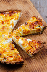 Pumpkin and goat's cheese tart