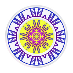 Beautiful Ornament. Floral Mandala Pattern. Vector Illustration. Isolated. Tribal Ethnic Ornament With Mandala. Home Decor Vector Illustration