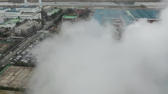 대전 산업단지 공장연기 Factory Smoke Daejeon Korea