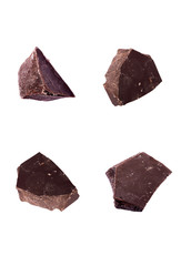 Chocolate pieces. Collection
