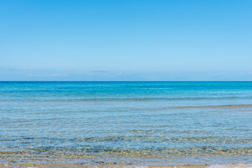 Clear Turquoise Blue Water at a Southern Mediterranean Beach in Italy