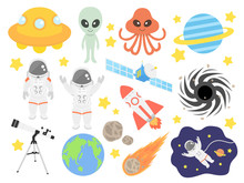 宇宙のイラストセット