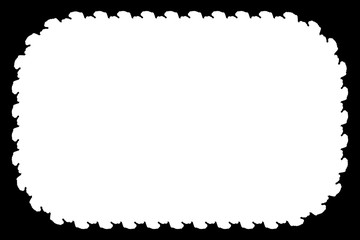 Abstract Decorative Black & White Photo Frame. Type Text Inside, Use as Overlay or for Layer / Clipping Mask