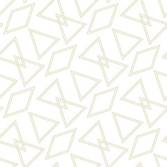 Geometric triangle print. Olive green seamless pattern on white background