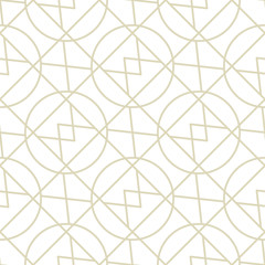 Geometric seamless pattern. Olive green ornament on white background