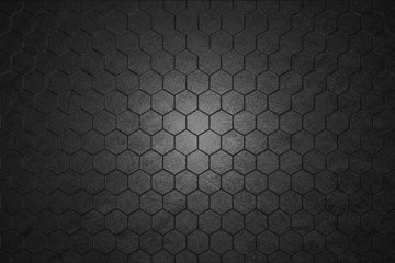dark gray hexagon background and real texture