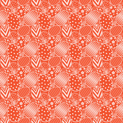 Seamless simple pattern with ornamental Collection of Flat icon Design Easter eggs