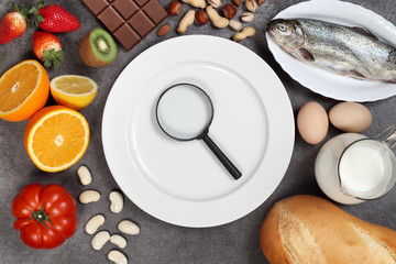 Allergy food concept