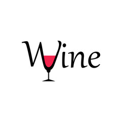 wine logo for design, vector icon