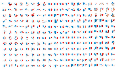 very big collection of vector flags of the France