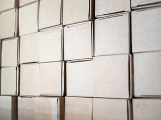 Stack of carton boxes package background