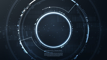 Technology futuristic hexagonal abstract computer system access background vector
