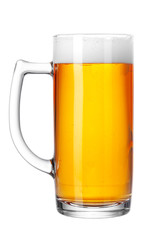 mug of beer isolated on white background