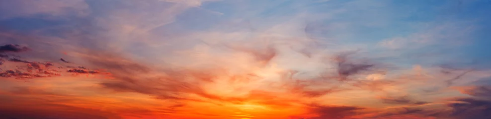 Stof per meter Colorful sunset twilight sky © wildman