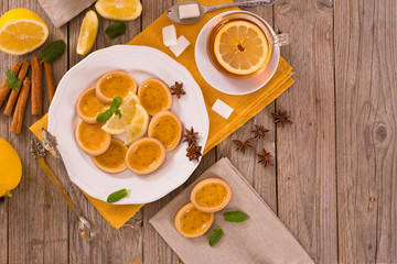 Lemon tartlets. 