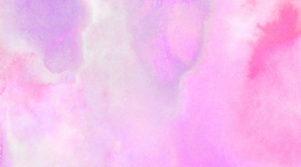 Subtle pink watercolor gradient illustration. Grungy canvas for retro design, invitation card, vintage template. Ink effect light magenta color shades paper textured aquarelle painted background