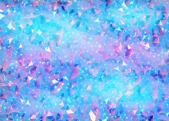 Fototapeta na wymiar Abstract connection network blue and pink texture 3D rendering