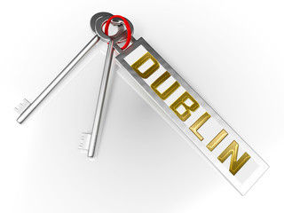 Dublin Apartments Keys Depicts Irish Condo Real Estate Buying - 3d Illustration