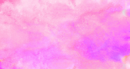 Subtle pink watercolor gradient illustration. Grungy canvas for retro design, invitation card, vintage template. Ink effect light magenta color shades paper textured aquarelle painted background