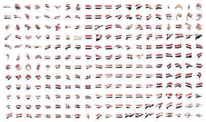 Foto op Plexiglas very big collection of vector flags of the Yemen © butenkow