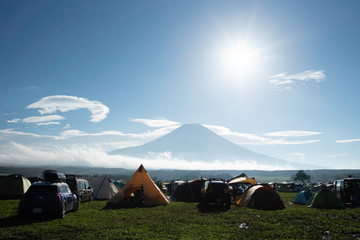 キャンプ場からの富士山