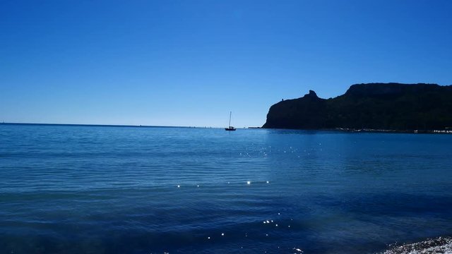 Sea In Sardinia Sport Sailing Surfing Windsurf Kitesurfing Rowing Sup Sailboat Video 4K