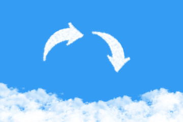 right arrow is a cloud shape