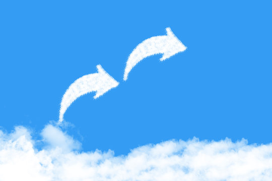 right arrow is a cloud shape