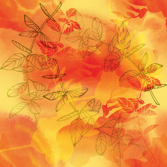 Obraz na płótnie Canvas Floral seamless pattern. Hand drawn illustration. Fullsize raster atrwork.