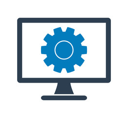 Computer settings Icon. Flat style vector EPS.