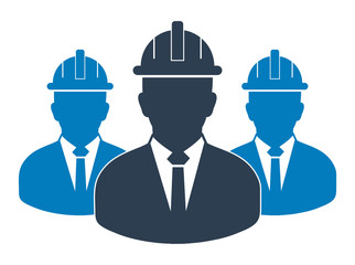 Engineer Team Icon. Flat style vector EPS.