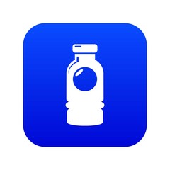 Cosmetic bottle icon blue vector isolated on white background