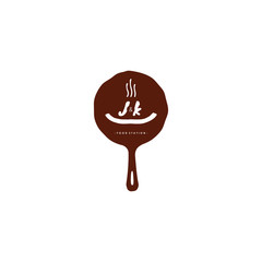 jK Logo with pan food concept. Can be adapt for Culinari Brand.