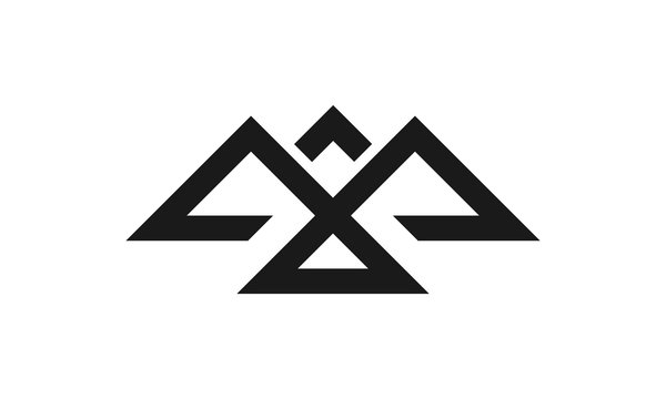Mountain Freedom Logo Negative space eagle
