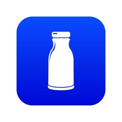 Bottle shampoo icon blue vector isolated on white background