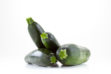 Zucchini on white background. Studio Photo