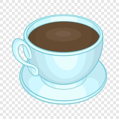 Obraz premium Cup of coffee icon in cartoon style isolated on background for any web design 