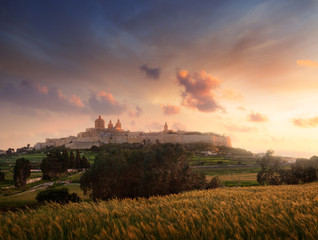 Old city Mdina at the evening. Malta