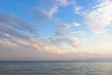 Fototapeta na wymiar Tranquil sunset over the sea