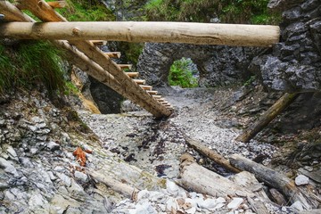 Canyon of creek Sucha Biela. Slovak Paradise. Slovakia. Europe.