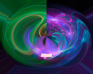 Naklejka premium abstract digital fractal, fantasy design template decorative