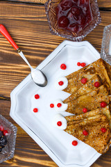 Cup of tea. Black tea on the kitchen table