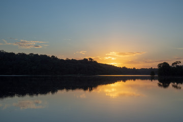 sunset in the amazonas