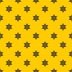 Ship wheel pattern seamless vector repeat geometric yellow for any design