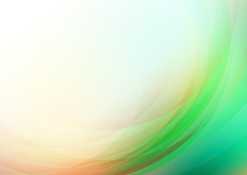 Abstract curved green background
