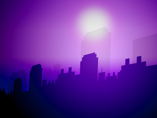 Obraz premium Commercial Real Estate Sunset Represents Property Leasing Or Realestate Investment - 3d Illustration